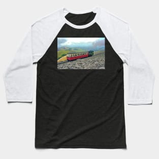 Steaming to the Top, Mount Snowdon Baseball T-Shirt